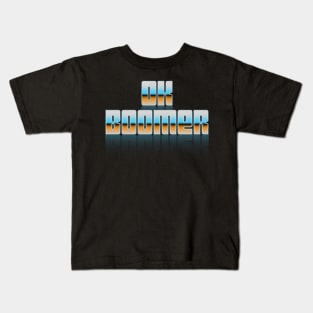 Ok Boomer Retro 1970s Vintage Type Kids T-Shirt